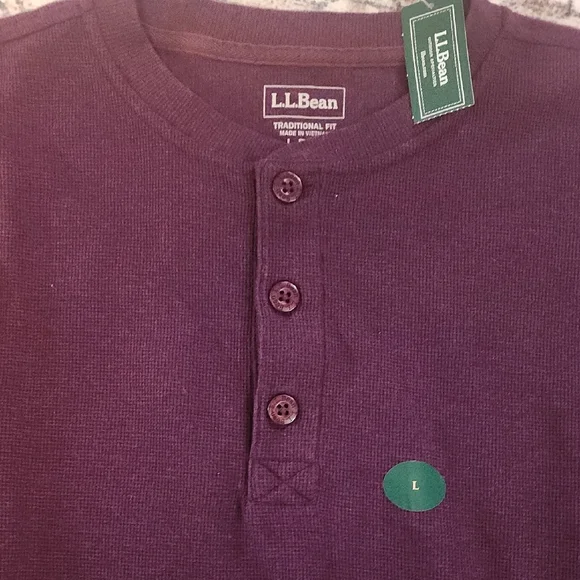 New L.L. Bean Men's Purple Shirt - Picture 2 of 4